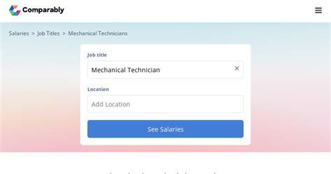 Mechanical Technician Salary Comparably