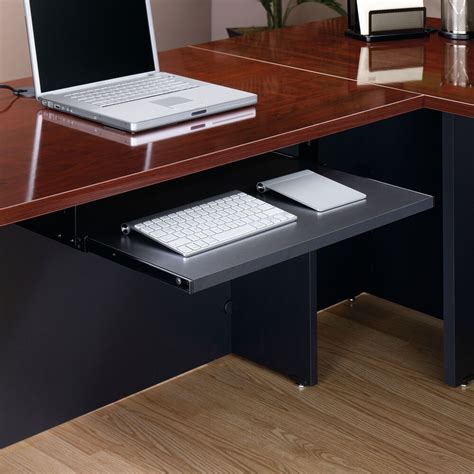 255 Contemporary Slide Out Keyboardmouse Shelf In Soft Black In 2020