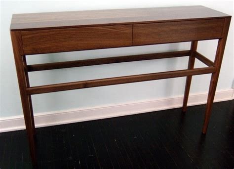 Custom Danish Mid Century Modern Style Console Table With Drawers