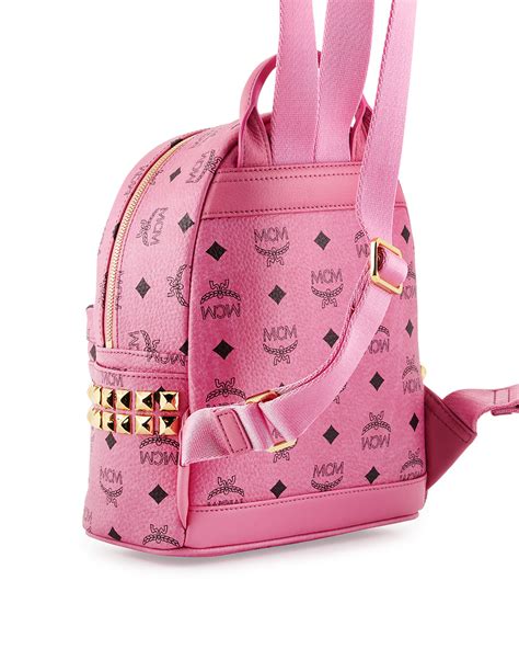 Mcm Stark Side Stud Mini Backpack In Pink Lyst