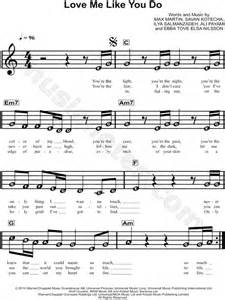 Ellie Goulding Love Me Like You Do Sheet Music For Beginners In C