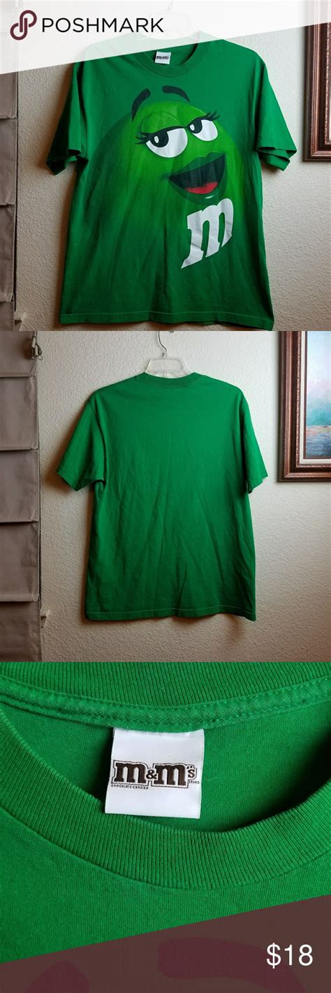 The most common green designer shirt material is cotton. Green M&M Graphic T Shirt | Clothes design, Fashion design ...