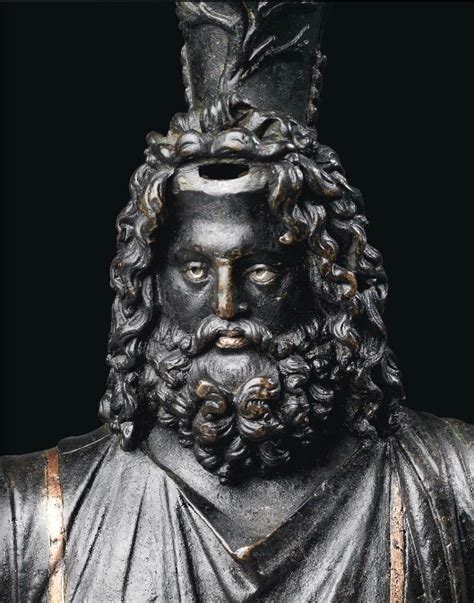 A Roman Bust Of Zeus Serapis With Silver And Copper Inlays 2nd