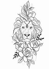 Lion Coloring Face Male Lions Printable Lioness sketch template