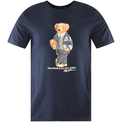 Polo Ralph Lauren Navy Bear Print T Shirt Men From Brother2Brother UK