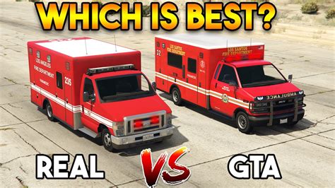 Gta 5 Ambulance Vs Real Ambulance Which Is Best Youtube