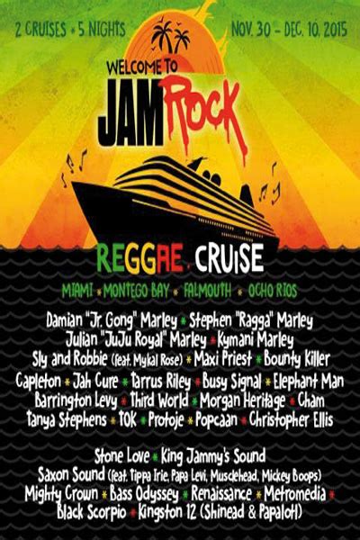 years welcome to jamrock reggae cruise 2022