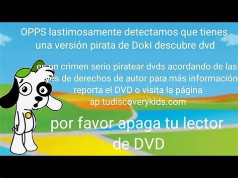 Falso Pantalla Anti Pirater A De Doki Descubre Dvd Youtube