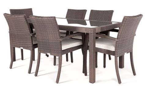 6 person glass rectangular patio dining table and other models of quality outdoor furniture sets ...