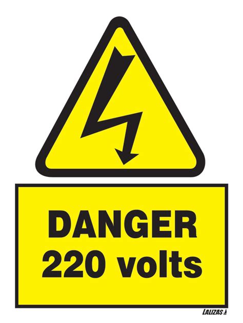 Lalizas Imo Signs Danger 220 Volts