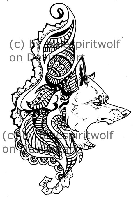 Henna Wolf By Bluespiritwolf6 On Deviantart