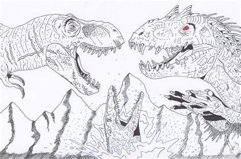 Jurassic World Battle Of Giants Dinosaur Coloring Pages Coloring
