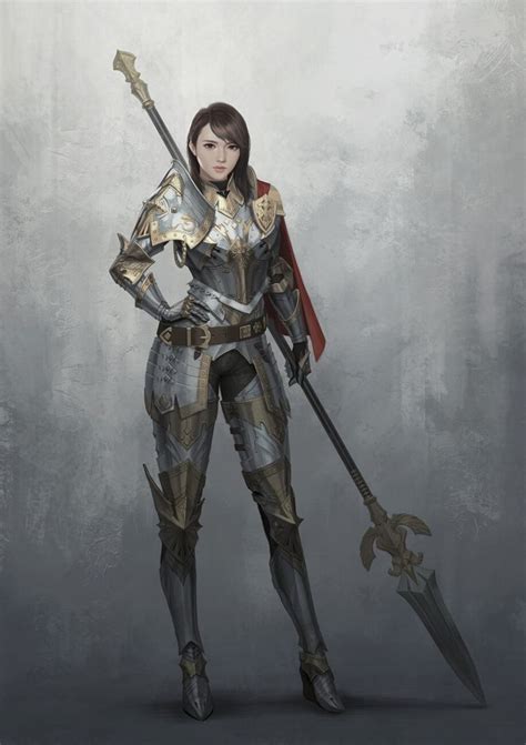Artstation Armor Knight Hyungwoo Kim Female Knight Female Knight Art Armor Knight