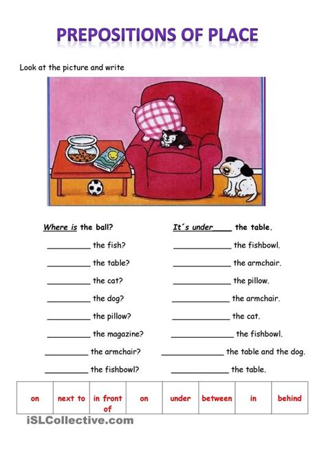This worksheet aims at learning basic prepositions. Prepositions of place | 1º ESO | Pinterest | Worksheets ...
