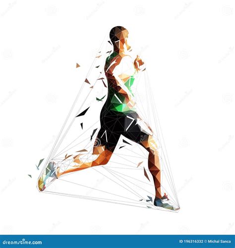 Running Run Athlete Vector Continuous Line Drawing One Continuous