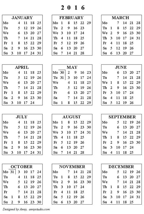 Calendars 2015 2016 And 2017 Free Printable Pdf Templates Calendar