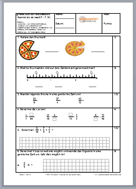 Bruchrechnen arbeitsblätter mit lösungen 6 klasse bei mathefritz ausdrucken. Lern- und Übungshilfen für die Grund- und Mittelschule