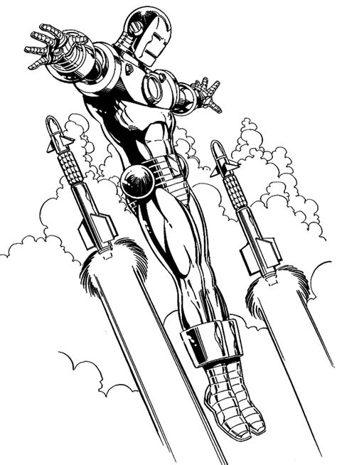 Iron Man Superheroes Free Printable Coloring Pages