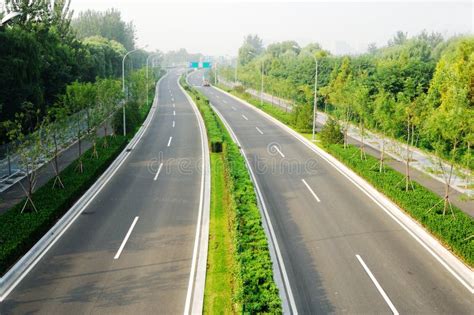 Two Way Road Stock Image Image Of Road Beijing Asia 6984079