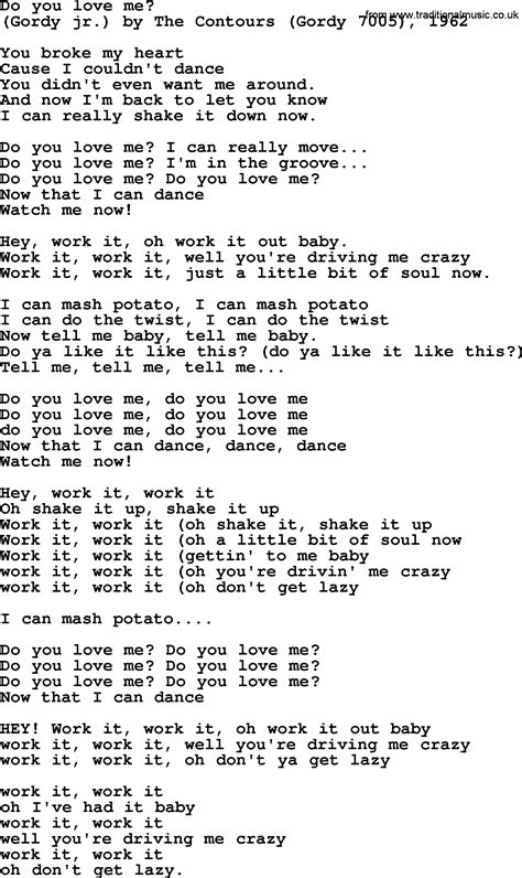Bruce Springsteen Song Do You Love Me Lyrics