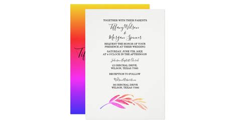 Elegant Simple Script Same Sex Wedding Invite