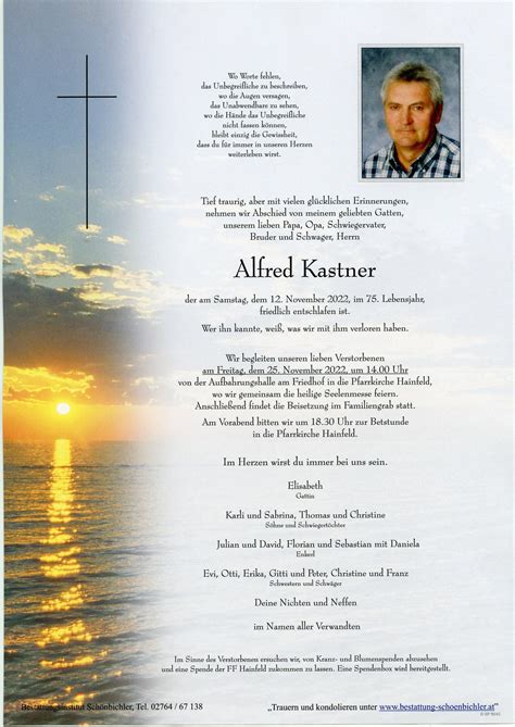 Alfred Kastner († 12.11.2022) – Schönbichler