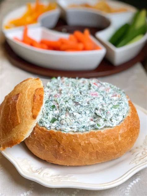 Easy Cold Spinach Dip With Cream Cheese — Bite Sized Kitchen