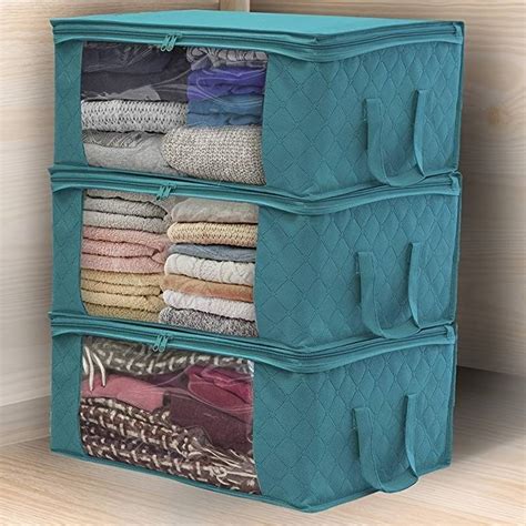 Large Quilted Storage Zipper Bag Dustproof Clothes Organizer Foldable