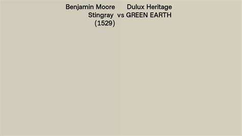 Benjamin Moore Stingray 1529 Vs Dulux Heritage Green Earth Side By