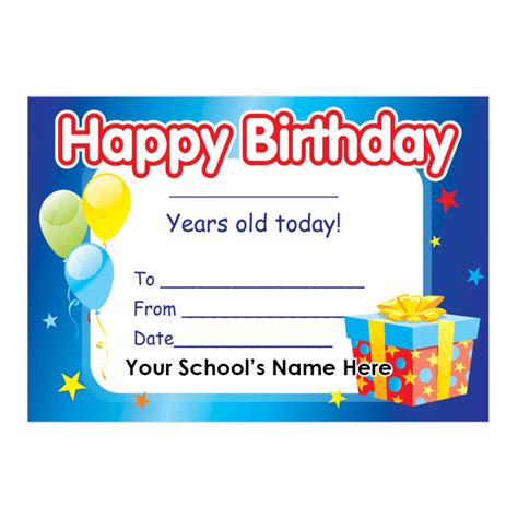 Happy Birthday Certificates Stickers For Teachers
