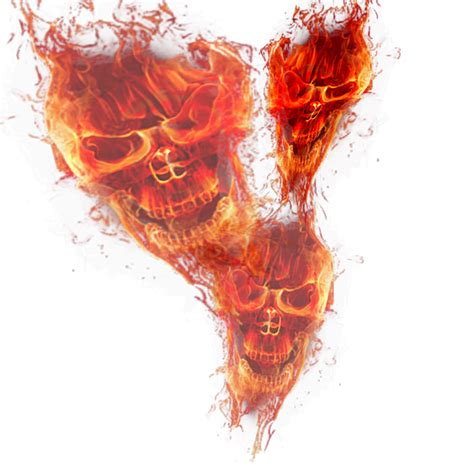 Triple Fire Skull Png Transparant 3 By Cakkocem On Deviantart