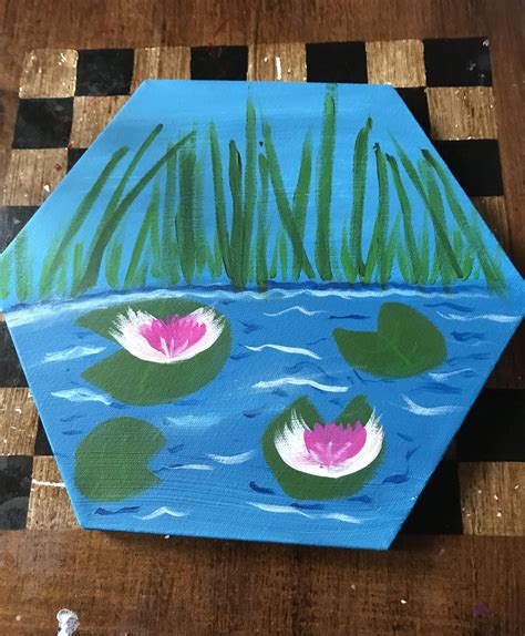 A Quick Painting Of Some Lily Pads And Flowers I Did Earlier Its A