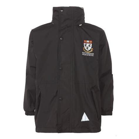 Nottingham High School Black Reversible Jacket Wlogo Schoolwear