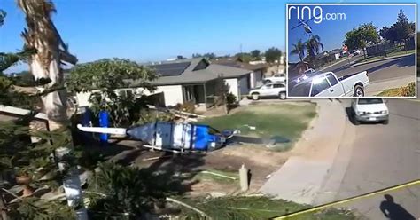 Pilot And Passenger Survive Helicopter Crash Doorbell Camera Social Telecast