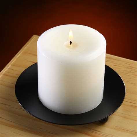 Mainstays Small Round Black Pillar Candle Holder Plate