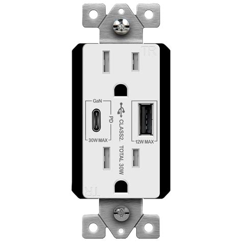 30W PD with 15A Tamper Resistant Receptacle - ENERLITES