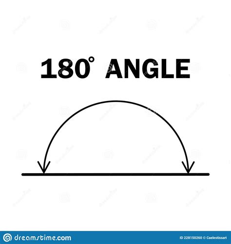 180 Degree Angle Geometric Mathematical One Hundred And Eighty Degrees