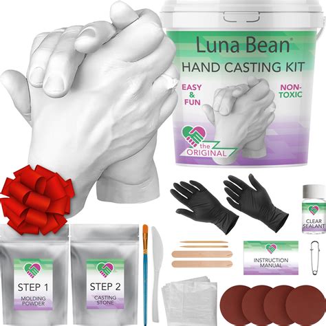 Buy Luna Bean Hand Casting Kit Couples Plaster Hand Mold Casting Kit Anniversary Diy T