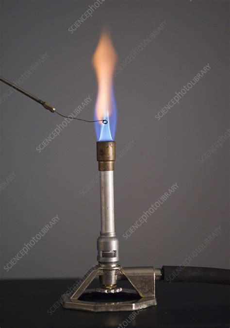 It is extremely nonreactive, very dense (21.45 grams per cubic centimeter) and malleable. Flame Test for Barium Using Platinum Wire - Stock Image ...