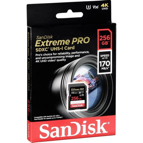 Sandisk 256gb Extreme Pro Uhs I Sdxc Memory Card