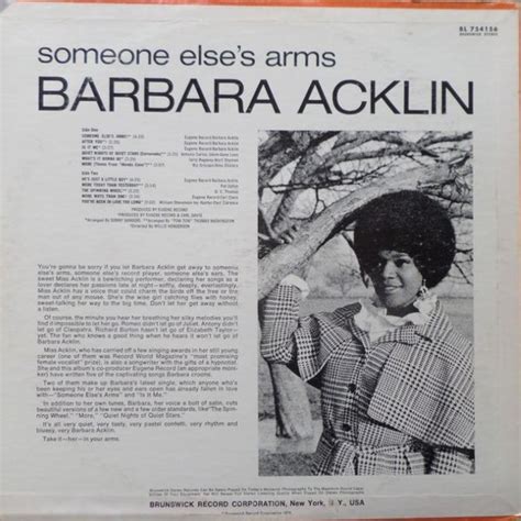 Barbara Acklin Someone Else S Arms 1970 Acklins Barbara Someone Elses