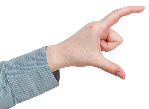Measuring Of Large Size Hand Gesture Stock Image Image Of Finger