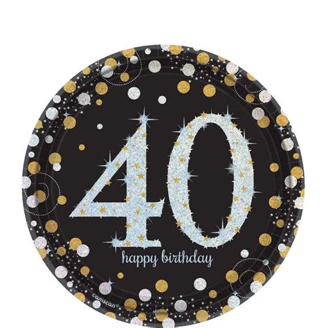 Sparkling Celebration 40th Birthday Party Kit For 16 Guests Party City
