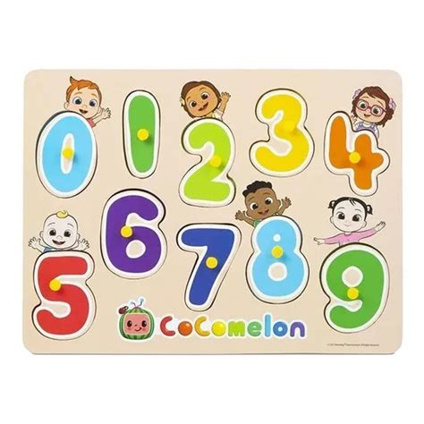 Cocomelon Wooden Numbers Educational Characters Peg Puzzle Board Cocomelon Toys £500 Picclick Uk