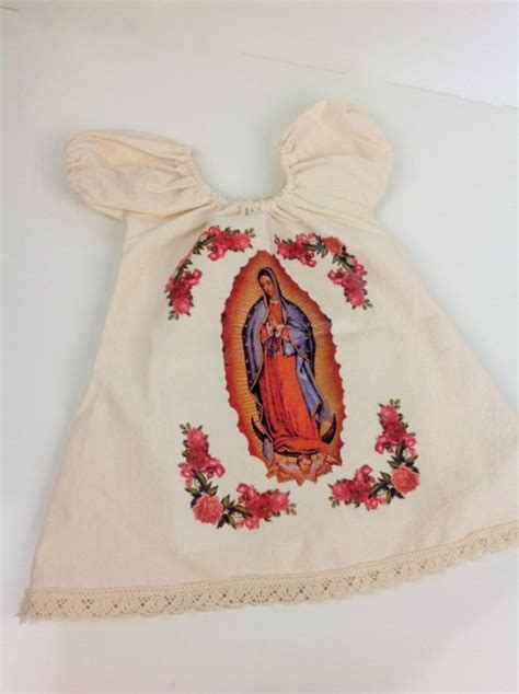 Womens Clothing Virgin Mary Guadalupe Red Dress Maxi 2pc Embroidery