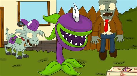 Plants Vs Zombies Chomper Life Cartoon Youtube