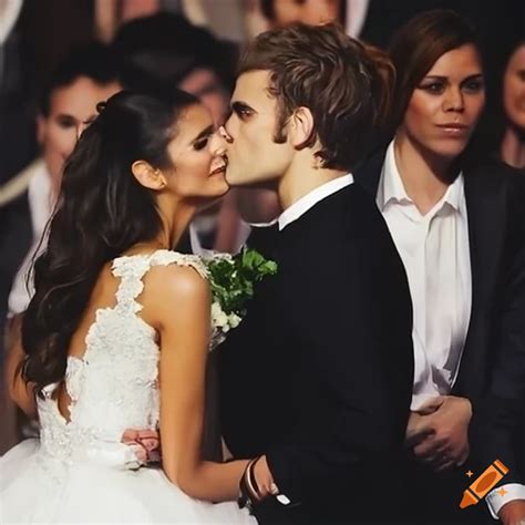 Nina Dobrev And Paul Wesley Wedding Photo On Craiyon