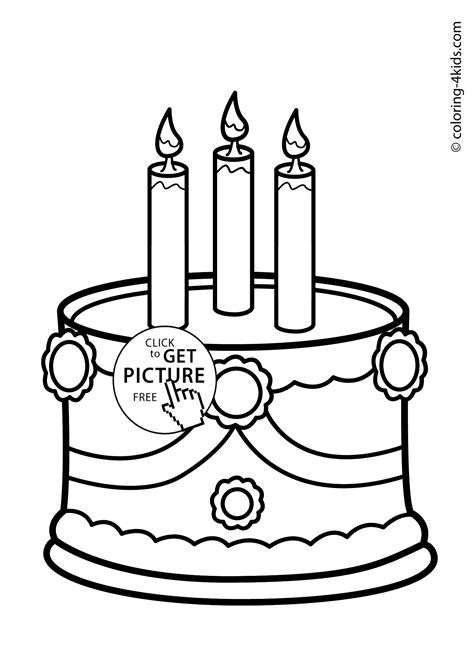 They could play games in the nursery like numbers match games and alphabet puzzles and birthday hat coloring page. Cake Birthday Party Coloring Pages - 3 years coloring ...