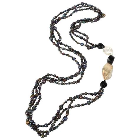 Austro Hungarian Seed Pearl Shell Necklace At 1stdibs