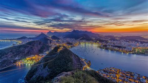 1920x1080 Rio De Janeiro Br Sunset Panorama Rio De Janeiro City